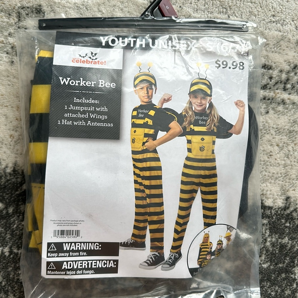 Way to celebrate worker bee costume small (6-7)